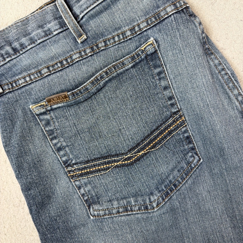 Ariat M4 Low Rise Boot Jeans Mens 44x30 Blue Denim Cowboy Workwear